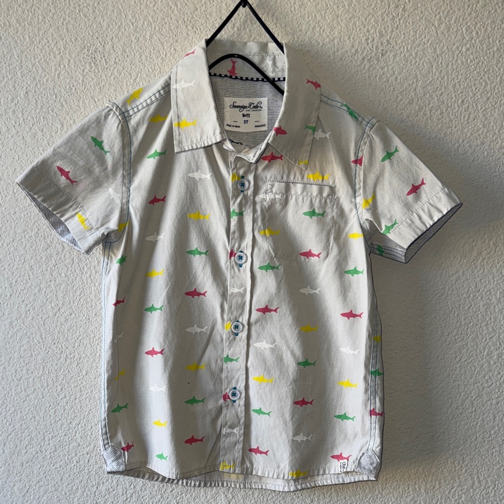 Sovereign Code Toddler Boy Button Down Shirt Size 3T EUC